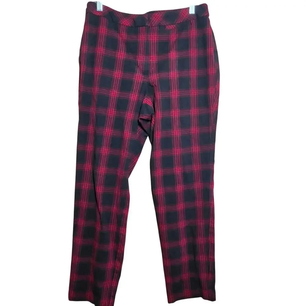 J Jill Premium Bi Stretch Plaid Dress Pants Size 12